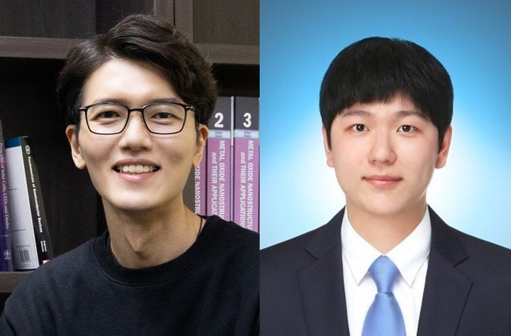 [울산=뉴시스] 구미현 기자 = UNIST 연구진. 왼쪽부터 조승호 교수와 이명진 박사 photo@newsis.com *재판매 및 DB 금지