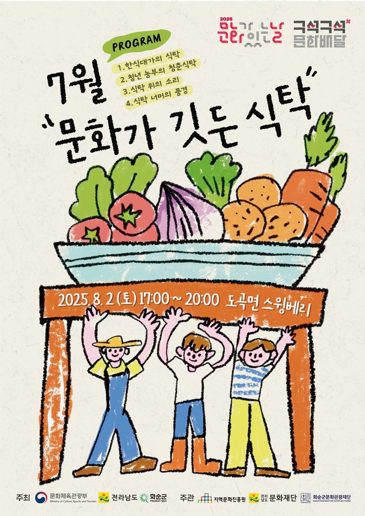 [화순=뉴시스] 변재훈 기자 = 화순군은 다음달 2일 화순군 도곡면 딸기체험농장 '스윙베리' 일원에서 '7월 문화가 깃든 식탁' 행사가 열린다고 22일 밝혔다. (사진=화순군 제공) 2025.07.22. photo@newsis.com *재판매 및 DB 금지