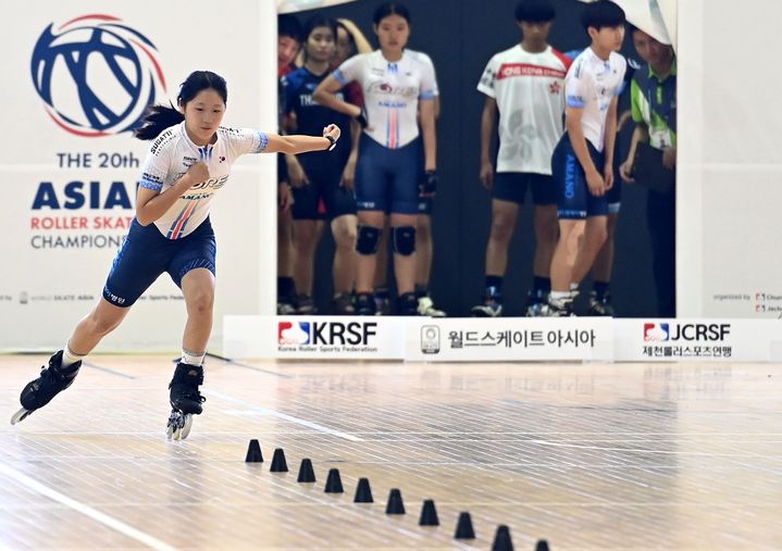 스피드 슬라덤에 출전한 강나연 선수(사진=STN제공) *재판매 및 DB 금지