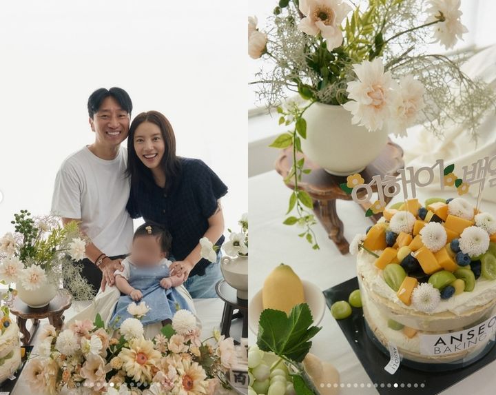 [서울=뉴시스] 배우 겸 가수 손담비가 딸 이해이 양의 100일 사진을 공개했다. (사진=손담비 인스타그램 캡처) 2025.07.24. photo@newsis.com *재판매 및 DB 금지