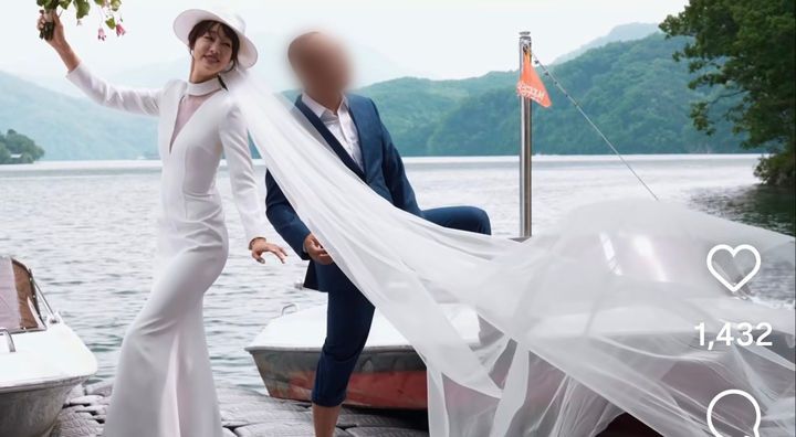 [서울=뉴시스] 배우 최여진이 웨딩화보를 공개했다. (사진=최여진 인스타그램 캡처) 2025.07.28. photo@newsis.com *재판매 및 DB 금지