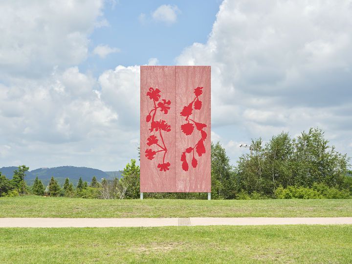 파주 임진각 평화누리에 설치된 오상민 '빛 자연과 선 의 線 틈에'.  사진=이의록. 경기도 및 작가 제공 *재판매 및 DB 금지