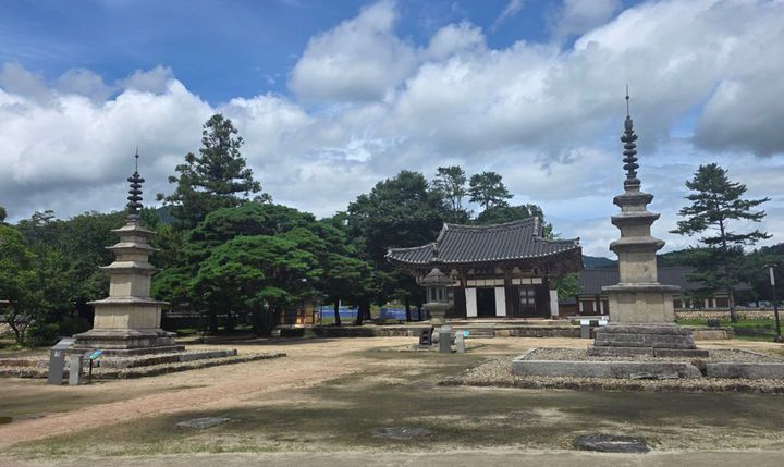 [남원=뉴시스] 국보 승격에 대한 요구가 높아지고 있는 남원 실상사 '동·서 삼층석탑'. *재판매 및 DB 금지
