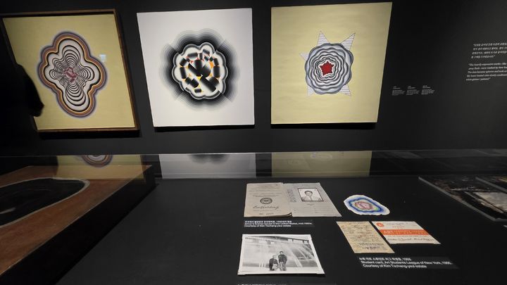 [사진=박현주 미술전문기자] 김창열 회고전 뉴욕시기 작품 전시 전경. *재판매 및 DB 금지