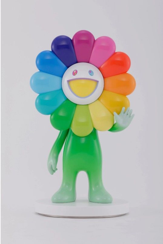 Takashi Murakami Hello Flowerian, 2024 FRP, urethane paint, and stainless steel on a corian base28 5/8 x 17 5/8 x 8 7/8 inches (72.5 x 44.6 x 22.6 cm) Edition of 3 + 2 AP ? 2024 Takashi Murakami/Kaikai Kiki Co., Ltd. All Rights Reserved Courtesy the artist and Gagosian *재판매 및 DB 금지
