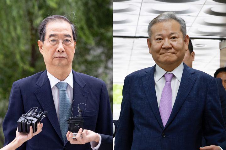 [서울=뉴시스] 사진은 한덕수 전 국무총리, 이상민 전 행정안전부 장관.  *재판매 및 DB 금지