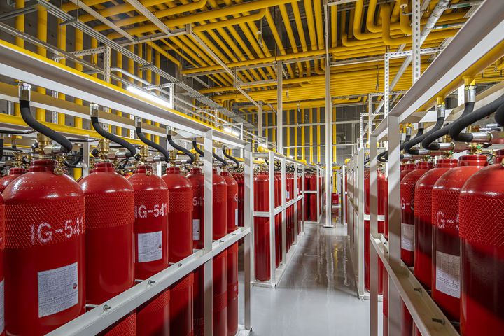 [서울=뉴시스] 세종시에 위치한 네이버 데이터센터 '각 세종' 내 소화가스실 (사진=네이버 제공) *재판매 및 DB 금지