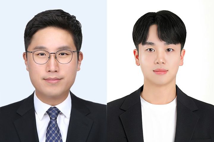 [울산=뉴시스] 구미현 기자 = UNIST 연구진. 사진 좌측부터 김귀용 교수, 최성민 연구원(제1저자) photo@newsis.com *재판매 및 DB 금지