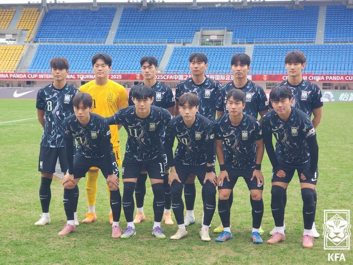 [서울=뉴시스] 한국 22세 이하(U-22) 남자 축구대표팀, 베트남과의 판다컵 2025 3차전에서 1-0 승리. (사진=대한축구협회 제공)  *재판매 및 DB 금지