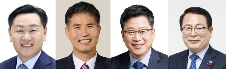 왼쪽부터 김관영, 이원택, 안호영, 정헌율 *재판매 및 DB 금지