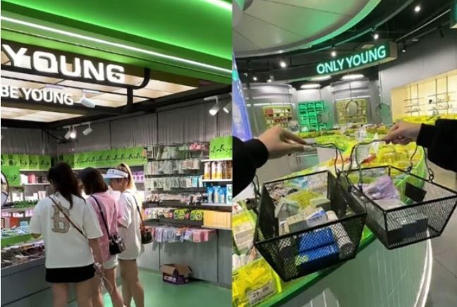 중국에서 한국 대표 뷰티 편집숍 올리브영과 유사한 매장이 등장해 '노골적 모방' 논란이 일고 있다.2026.01.14. (사진= 더우인 캡처) *재판매 및 DB 금지