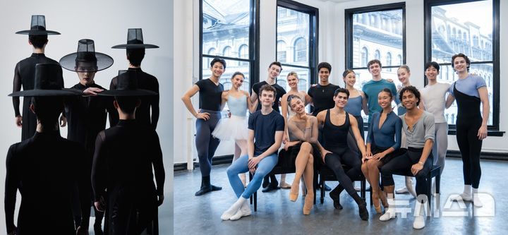 [서울=뉴시스] 윤별발레컴퍼니의 창작발레 '갓' 콘셉트 사진, ABT 스튜디오 컴퍼니 단원들 모습. (사진=마포문화재단 제공)