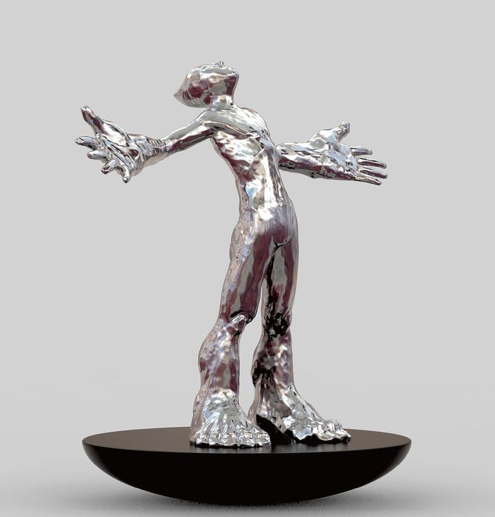 노화랑_김성복_???????? ????????? ???????, Stainless steel, 34 x 72 x 64cm, 2025 *재판매 및 DB 금지