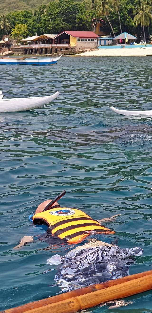 오슬롭 고래상어 투어에 나선 한 여행객