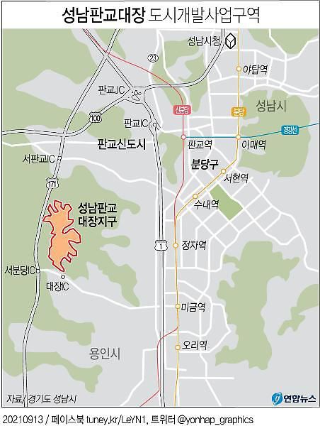 판교 대장지구 도시개발사업구역