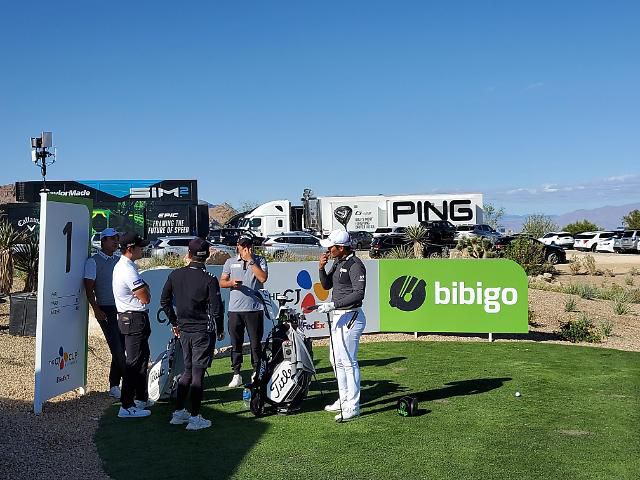 티잉 그라운드에 오른 KPGA 선수들.