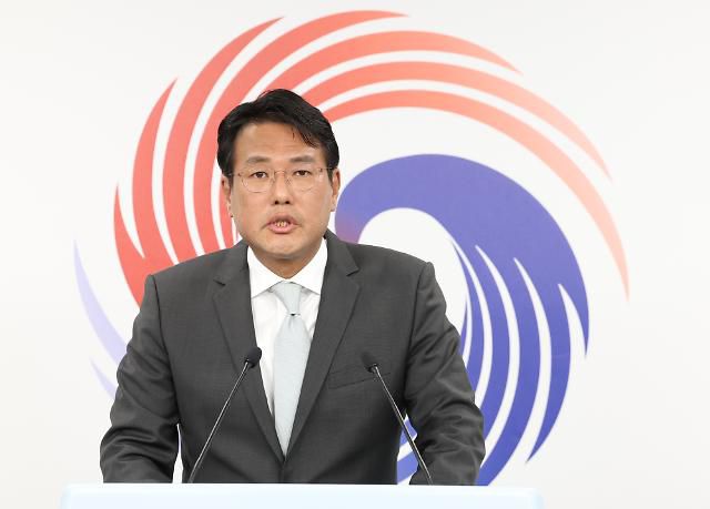 한미 정상회담 관련 브리핑하는 김태효 국가안보실 제1차장      (서울=연합뉴스) 안정원 기자 = 김태효 국가안보실 제1차장이 18일 오후 서울 용산 대통령실 청사 오픈라운지에서 한미 정상회담 관련 브리핑을 하고 있다. 2022.5.18     jeong@yna.co.kr/2022-05-18 15:02:09/ <저작권자 ⓒ 1980-2022 ㈜연합뉴스. 무단 전재 재배포 금지.>