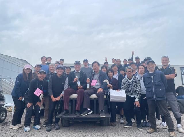 제150회 디 오픈 챔피언십에 참석한 JGTO 직원과 일본 기자들.