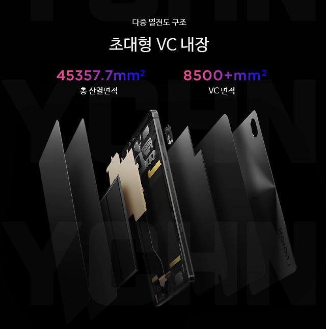 리전 Y700에는 8인치 제품 전반에 걸쳐 방열판이 탑재됐다.