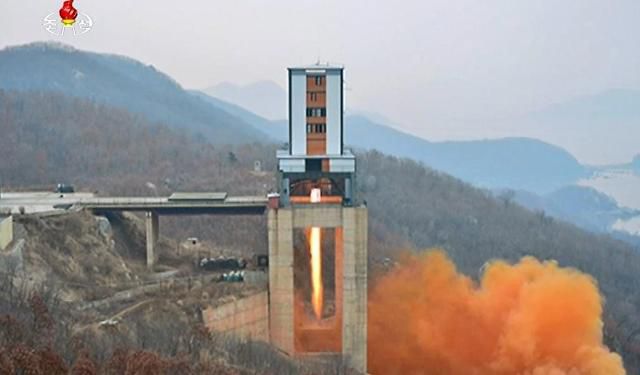 017년 3월 신형 고출력 로켓엔진 지상분출시험 당시 서해위성발사장