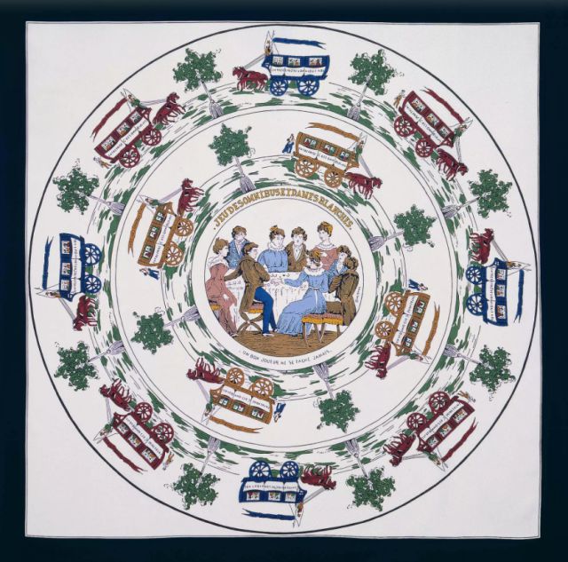 실크 스카프 ‘쥬 데 옴니버스 에 담 블랑쉐(Jeu des omnibus et dames blanches)’ [사진=에르메스]