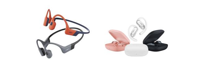 샥즈 오픈형 이어폰 오픈스윔 프로(왼쪽), 오픈핏 에어 [사진=샥즈]