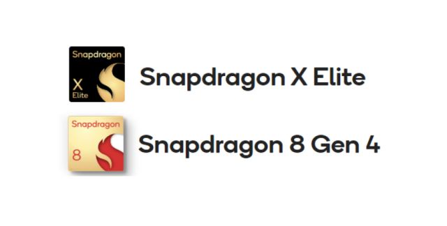 퀄컴 고성능 모바일 AP '스냅드래곤 X 엘리트'와 '스냅드래곤 8 4세대' [사진=퀄컴]