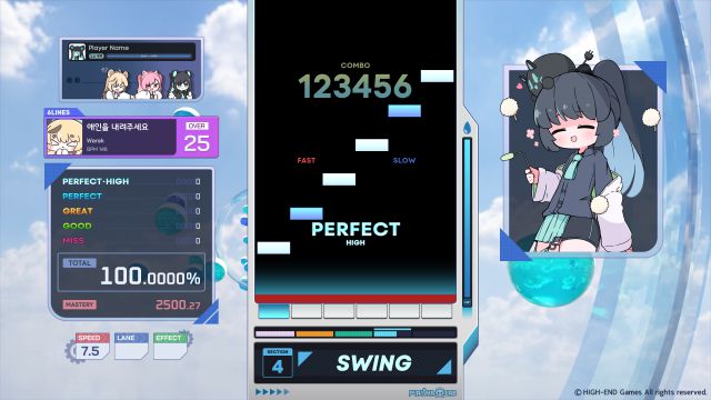 리듬 게임 마니아들에게 친숙한 정통 건반형 리듬 액션과 서브컬처(일본 애니메이션풍) 캐릭터의 매력을 독특한 스타일로 결합한 것이 주된 특징