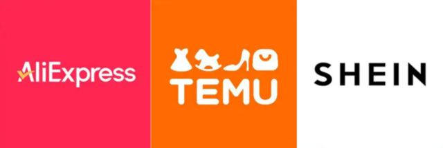 (왼쪽부터)중국 이커머스 업체 알리익스프레스·테무·쉬인 로고 [사진=각 사]