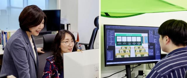 제품을 개발 중인 ㈜뉴다이브 조성자 대표(좌)와 NDTx-01을 개발 중인 연구원이다. [사진=케이메디허브]