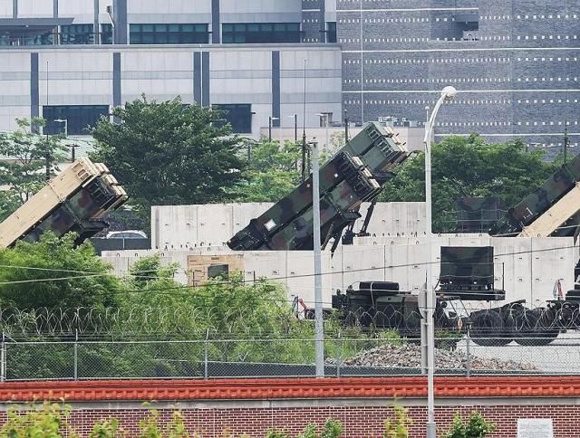 지난 5월 23일 경기도 평택시 캠프 험프리스에 패트리엇 미사일이 배치돼 있다. [사진=연합뉴스]