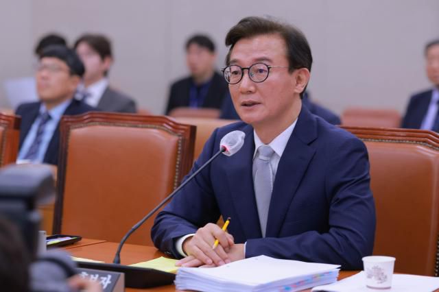 전재수 해양수산부 장관 후보자가 14일 서울 여의도 국회 농림축산식품해양수산위원회에서 열린 인사청문회에서 발언하고 있다. 2025.7.14[사진=유대길 기자 dbeorlf123@ajunews.com]