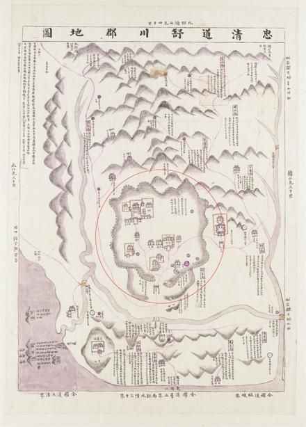 고지도에 나타난 서천읍성(충청도서천군지도, 1872)