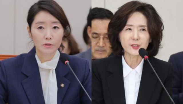 강선우(왼쪽)보건복지부 장관 후보자, 이진숙(오른쪽) 부총리 겸 교육부장관 후보자[사진=연합뉴스]