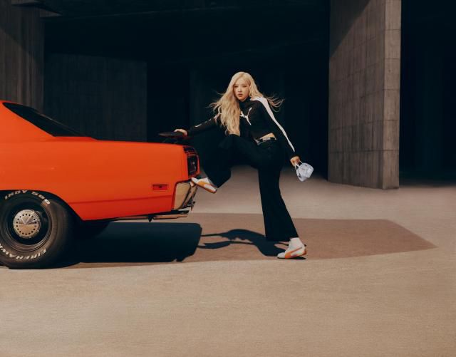 푸마가 로제와 함께 진행하는 '스피드캣' 캠페인 화보 [사진=푸마]