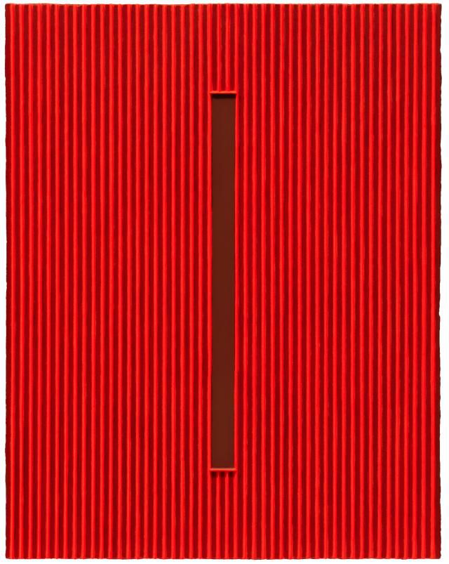 샘터화랑 - 박서보, 묘법 No. 220715, 97.5x76cm, 세라믹에 아크릴, 2022.