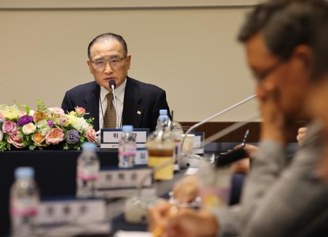 위성락 국가안보실장이 17일 서울 중구 한국프레스센터에서 한국신문방송편집인협회 주최로 열린 초청 간담회에서 발언을 하고 있다. [사진=연합뉴스]