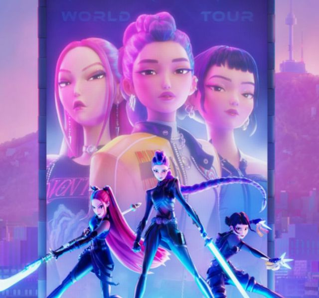 Caption of a scene from Kpop Demon Hunters