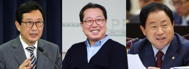 김한전 전 의원, 조광한 전 시장, 현직 주광덕 시장(왼쪽부터)