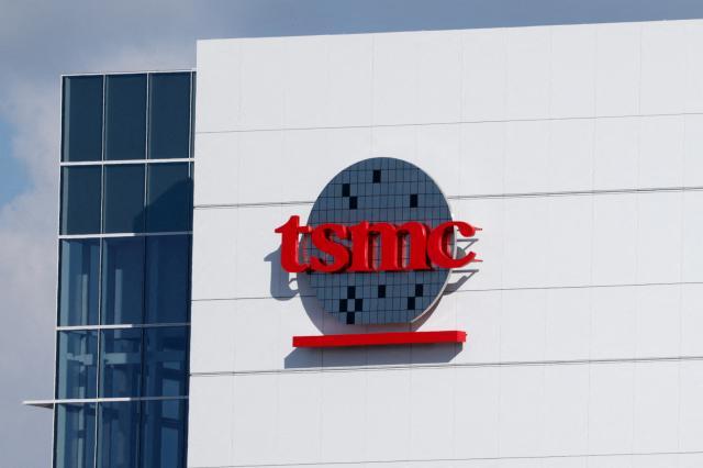 The logo of Taiwan Semiconductor Manufacturing Company (TSMC) is displayed at its fabrication plant in Kaohsiung, Taiwan, June 7, 2025. REUTERS-Yonhap