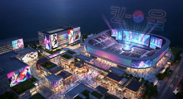 아레나와 쇼핑몰, 숙박시설, 카지노를 두루 갖춘 복합리조트 조감도 [사진=AI 이미지]