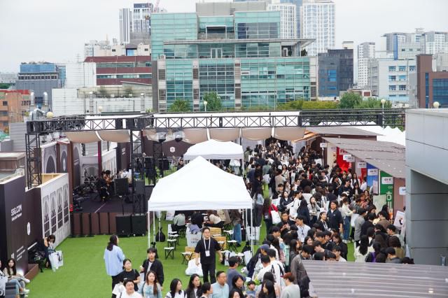 Visitors at a pop-up event in Seoul’s Seongsu district/ Courtesy of S Factory