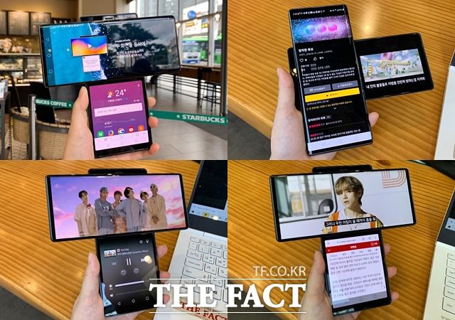 6.8인치 메인 디스플레이는 카메라 구멍이 없어 영상을 보거나 글을 읽을 때 기존 스마트폰 대비 몰입감이 높았다. /최수진 기자