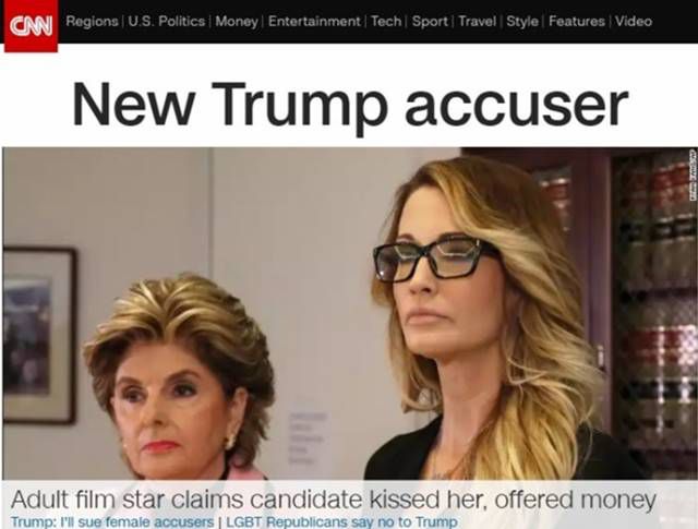 전문가들은 트럼프 대통령에겐 '스캔들' 영향력이 미미한데 그가 도덕적 우위로 당선된 후보가 아니기 때문이라고도 했다. 2016년 대선 직전 트럼프에게 성추행을 당했다고 주장한 제시카 드레이크. /CNN 갈무리