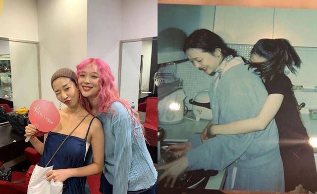 김선아가 설리가 살아있을 때 함께한 사진을 업로드하고 행복한 시간을 추억했다. /김선아 SNS