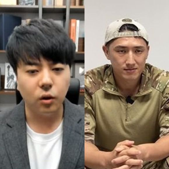 정배우(왼쪽)가 로건의 몸캠 피싱을 당해 찍힌 영상을 공개했다. 누리꾼들은 2차 가해라며 비난했고 그는 결국 "나도 어느새 괴물이 돼버렸다"며 사과했다. /유튜브 영상 캡처