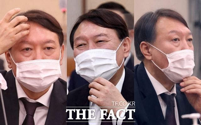 윤석열 검찰총장이 22일 서울 여의도 국회에서 열린 법제사법위원회의 대검찰청에 대한 국정감사에 출석해 의원들의 질의에 답하고 있다. /국회=이새롬 기자