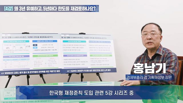 홍남기 경제부총리 겸 기획재정부 장관이 24일 기획재정부 유튜브에 출연해 '한국형 재정준칙'의 필요성을 강조하고 일부 비판에 반박했다. /기획재정부 유튜브 캡쳐