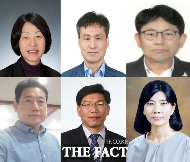 (왼쪽 위부터 시계 방향으로) 전혜숙 부산시 여성가족국 국장, 김기환 부산시 성장전략국 국장, 신제호 부산시 복지건강국 국장, 유동철 부산복지개발원 원장, 김경수 부산발전연구원 선임연구위원, 문정희 부산여성가족개발원 연구위원.