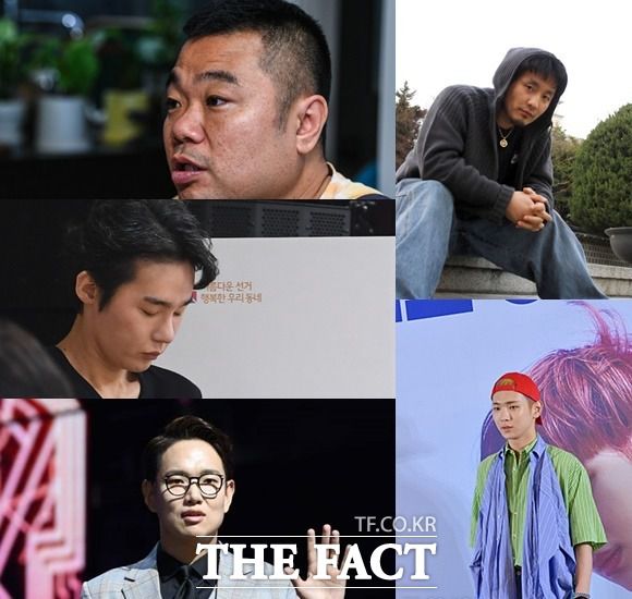 정종철, 현진영, 샤이니 키, 장성규, 허지웅(왼쪽위부터 시계방향) 등 동료 연예인들은 SNS를 통해 안타까움을 내비쳤다. /더팩트 DB